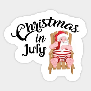 Summer Christmas Santa Funny Gift Sticker